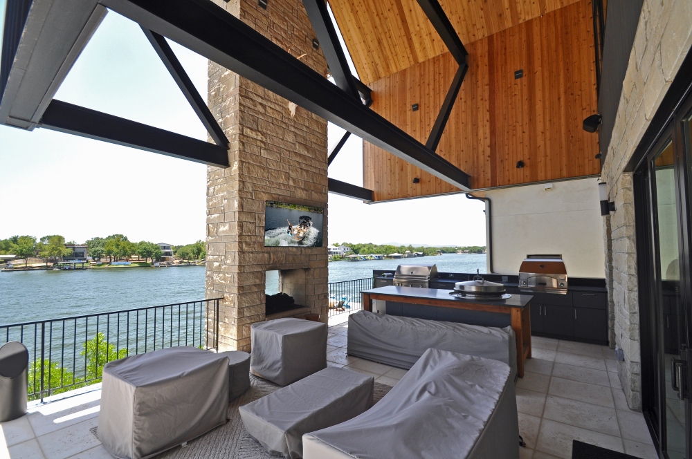 Home of the Year Award Winner 2025 Luxury Home Automation Striking Lake House Theater Advice