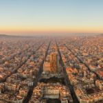 Aerial shot of Barcelona, Spain, the site of ISE 2026 and the representation of international markets for the CE Pro Playback segment of smart home and AV news