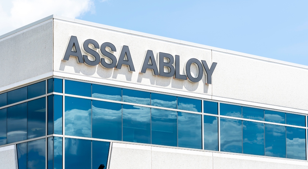 Assa Abloy HQ signifying the company having completed its integration of Sargent and Greenleaf (S&G)