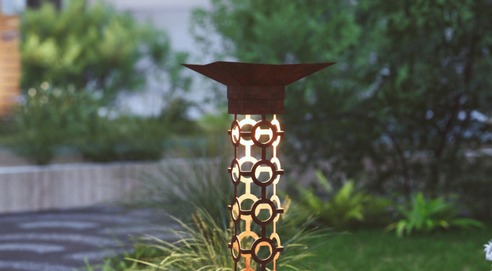 Locklin Bird Bath Bollard lights from Nightscaping, part of CE Pro's Wired In product coverage