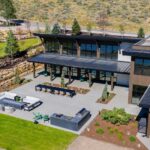 Luxury ranch estate compound in Park City Utah with multiple outbuildings including 5,000 square foot party barn