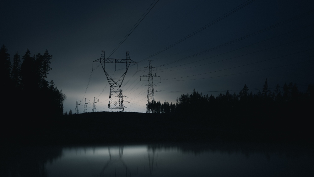 The electrical grid at night simulating a blackout and how voltage issues could cause headaches for integrators in CE Pro's weekly smart home and AV news segment, the week in playback.