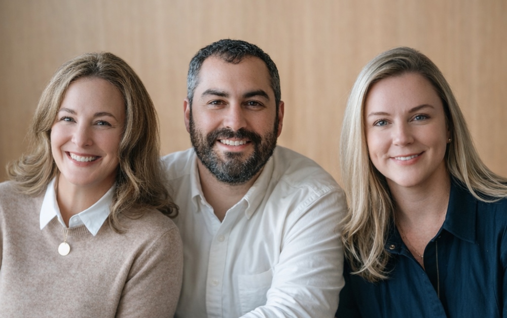 From Left to Right: Kimberly Lancaster, Alex Girard and Alexandra (Alex) Crabb posing for planned leadership succession as Lancaster leaves the company and transfers ownership to the duo