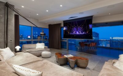 A Custom Inverted Projector Delivers Dual-Theater Experience in Las Vegas Penthouse