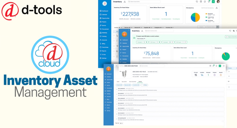 Inventory Asset Management on D-Tools Cloud