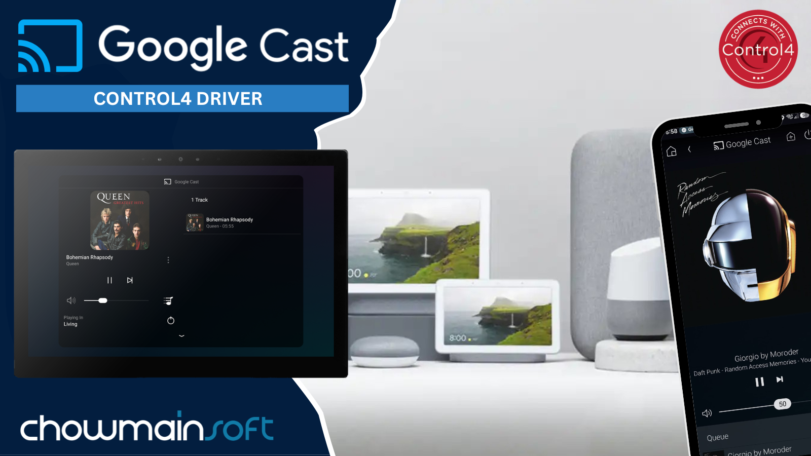Chowmainsoft Google Cast TV Control4 integration