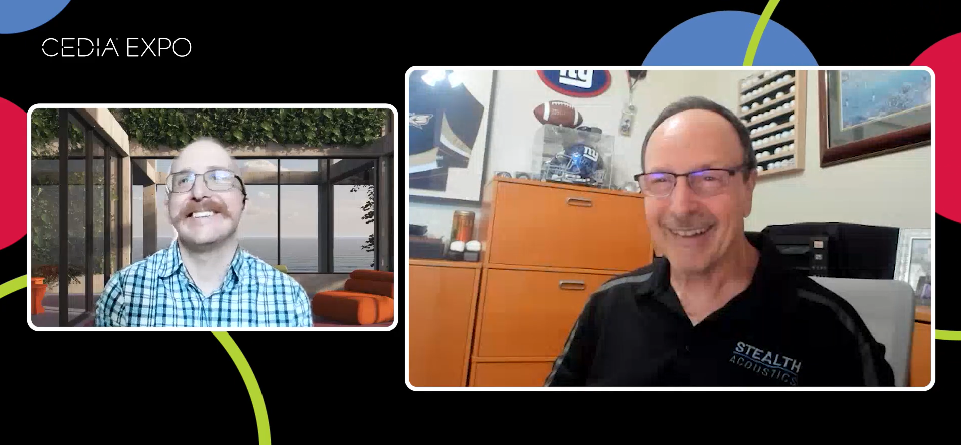 Nick Boever CE Pro Senior Editor with Mark Cichowski, Director of Business Development Stealth Acoustics