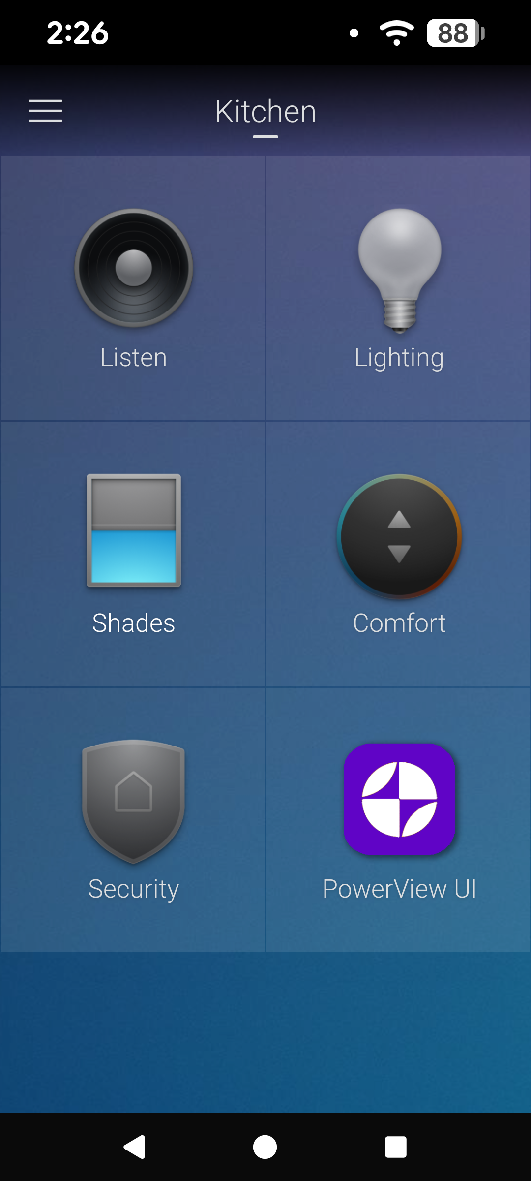 PowerView WebUI Control4 Hunter Douglas Shade Control