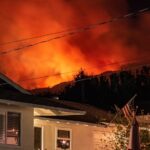 Scene of home in front of the El Dorado wildfire