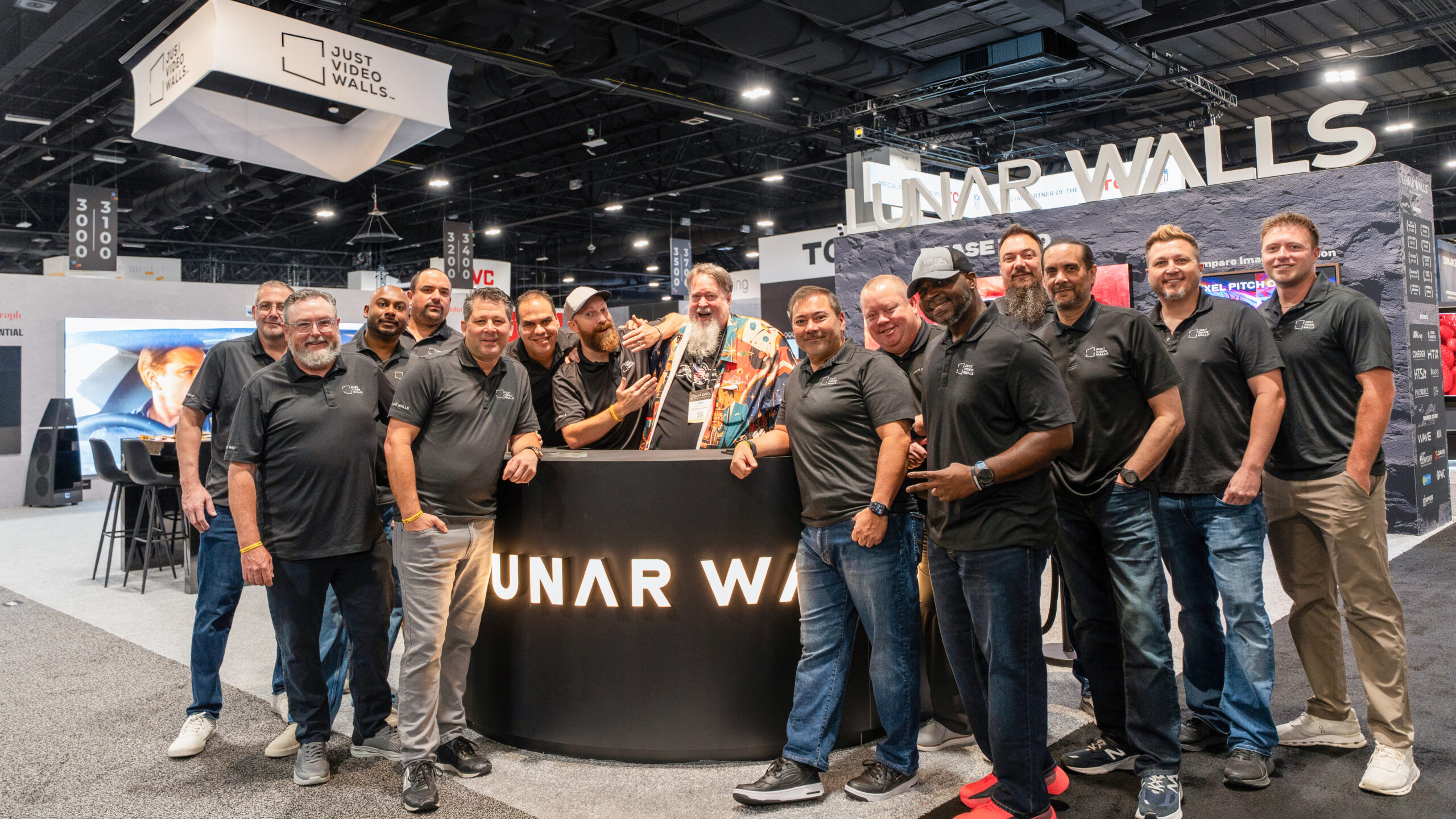 Michael Braithwaite with the Just Video Wall JVW team